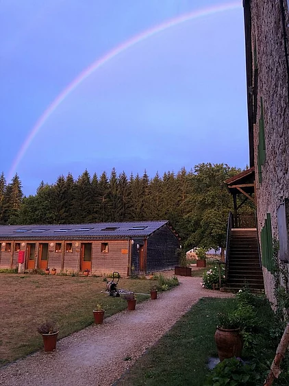 Un arc-en-ciel au dessus de l'Espace Rivoire